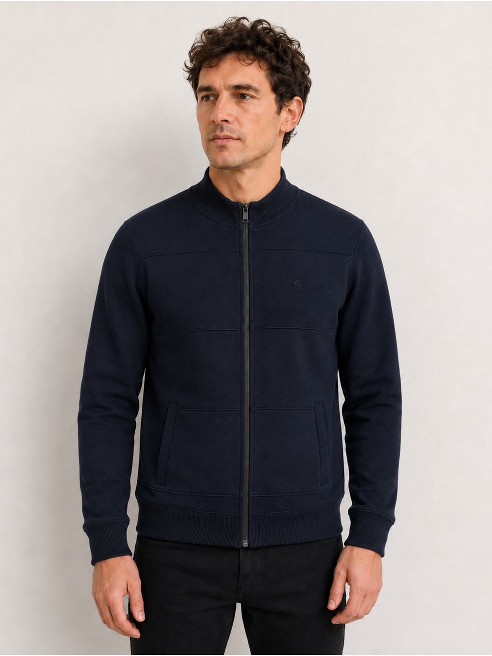 Robert Graham Dark Navy Full Zip Sweatshirt Jacket